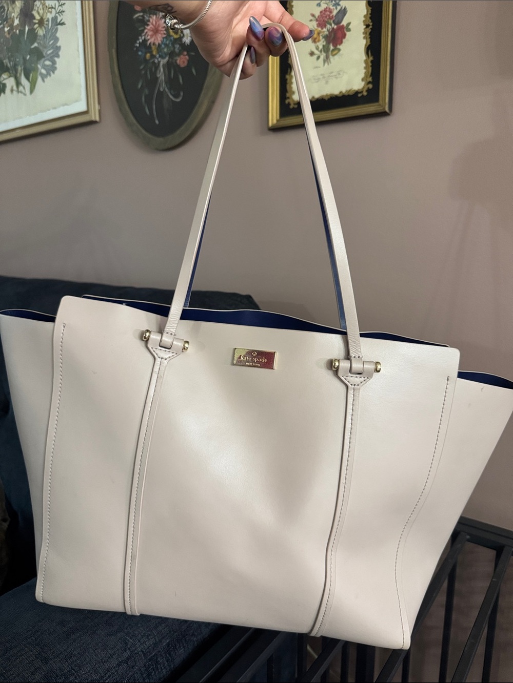 Kate spade large elodie arbour hill pebble/navy